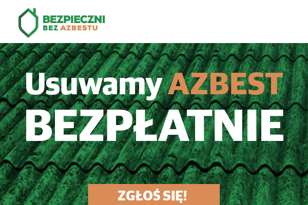 Grafika z napisem: Usuwamy bezpłatnie azbest