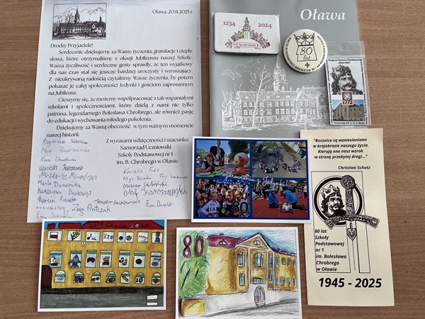 Grafika ilustrująca otrzymane pamiątki