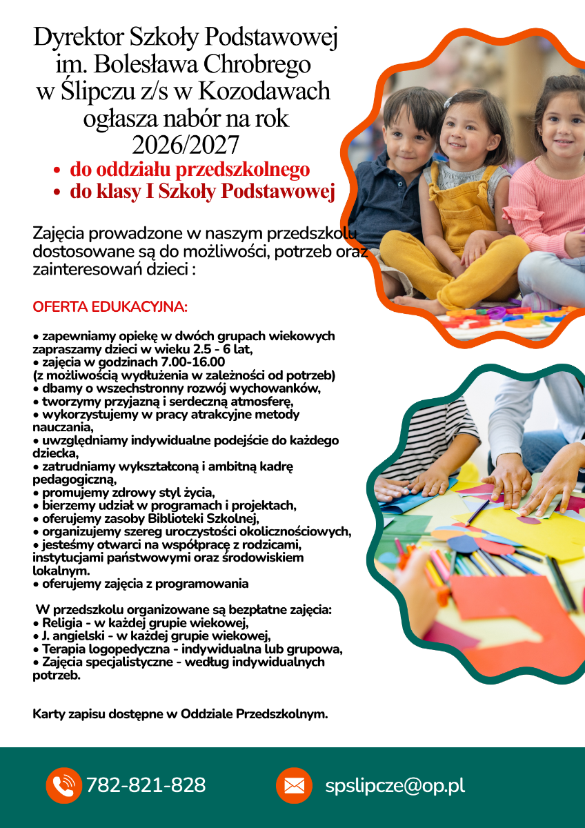 Projekt przedstawiający ofertę edukacyjną przedszkola i szkoły.