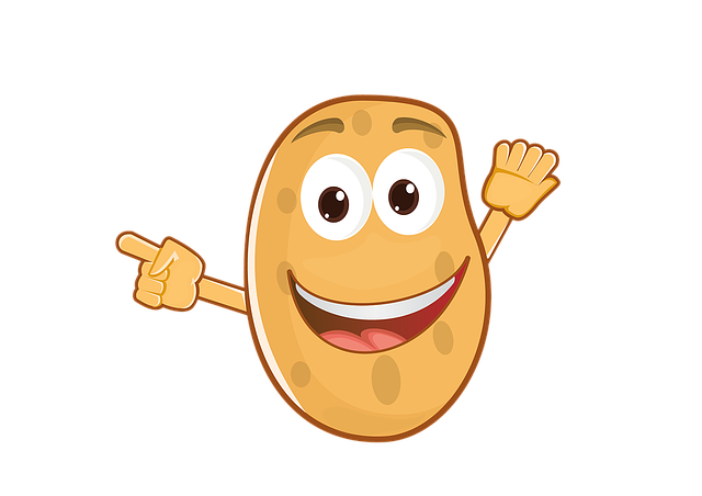 Grafika ilustrująca ziemniaka