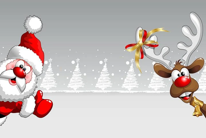 Święty Mikołaj i renifer