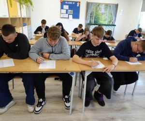 Uczniowie podczas konkursu