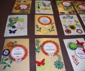 Laurki wykonane podczas warsztatów.