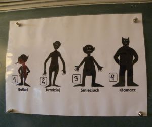 Obrazek „Sieciaków’- Kłamacz, Bełkot, Kradziej, 
 Śmieciuch