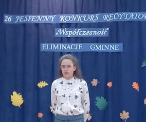 Lena Stefańska, SP Moniatycze,26 Jesienny Konkurs Recytatorski, Wołajowicach 15.11.2023r.