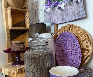 Kuchenne akcesoria lawendowe.