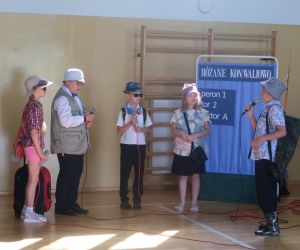 Przedstawienie pt. ”Tajemnicza stacja” z udziałem uczniów klasy III.