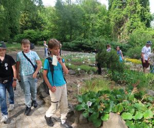  Uczniowie obserwują rośliny