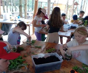 Uczniowie podczas warsztatów