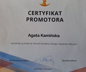 Certyfikat Promotora